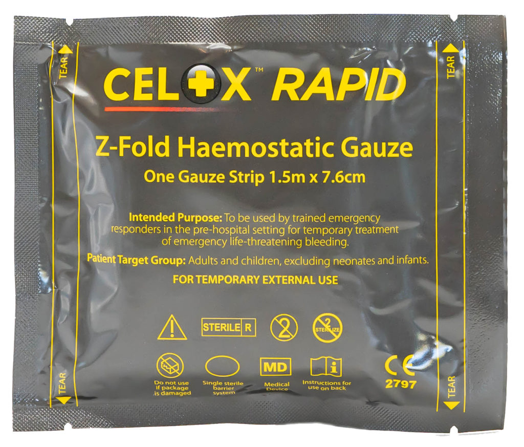 Celox™ Rapid Hemostatic Zfold Gauze » ADCURIS
